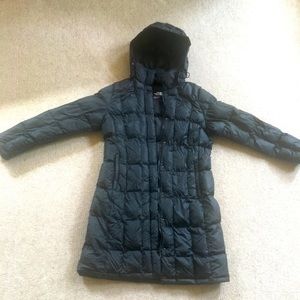 Black The North Face down parka.
